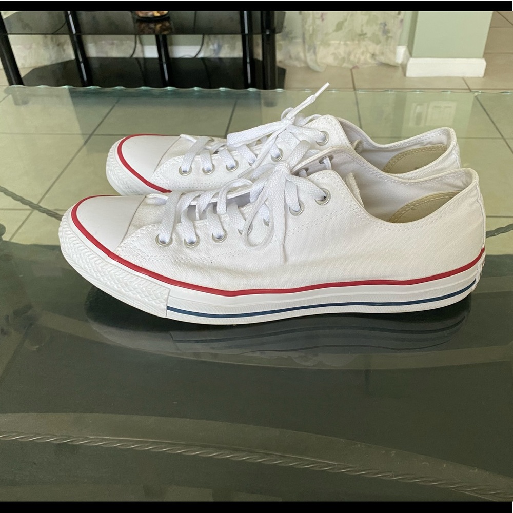 Converse Low White Shoes size 12
